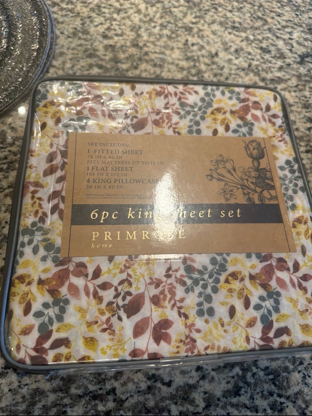 Fall Floral King Sheet Set in Multi-Color